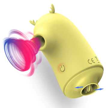 Pussy Licking Toy 2 in 1 / Clitoral and Nipples Sucker / Oral Stimulator - EVE's SECRETS